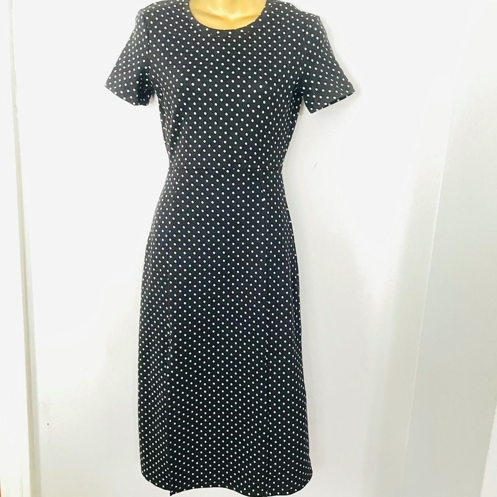 Zara polka dot midi dress side slit size small